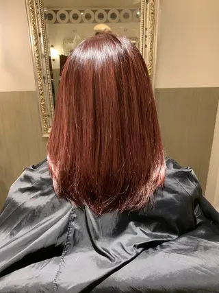 セミロング カラー 韓国スタイル🇰🇷 annaのヘアスタイル