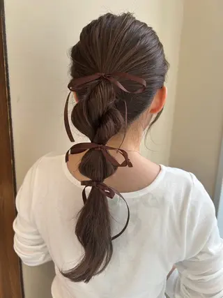 ロング ヘアアレンジ 🎀大竹美侑/顔まわ りカット/レイヤーのヘアスタイル