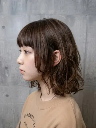 ミディアム パーマ terra✂️川嶋 大輔のヘアスタイル