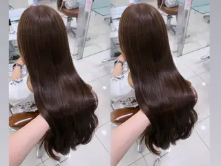 ロング ここな/暖色カラー 🧡束感マツエク🌼のヘアスタイル