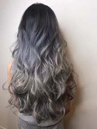 ロング カラー シールエクステ⭐️ オオミタクヤのヘアスタイル