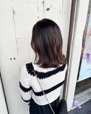 ミディアム カラー 生駒のパーマ達人 FEELけんけんのヘアスタイル