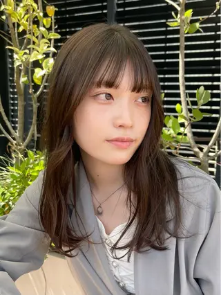 セミロング 園田 渉 ◤SHIKIO◢のヘアスタイル