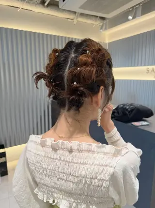 ショート 🍷秋色ボルドー♡ 艶レイヤー🍇モエカのヘアスタイル