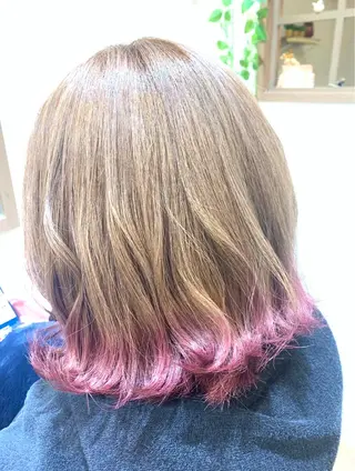 ミディアム カラー THE PARK キシオカのヘアスタイル