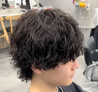 セミロング パーマ ヘアアレンジ メンズ fifth 石川 凪のヘアスタイル