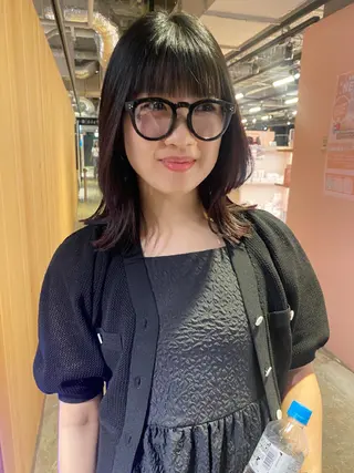 ミディアム やまもと さえのヘアスタイル