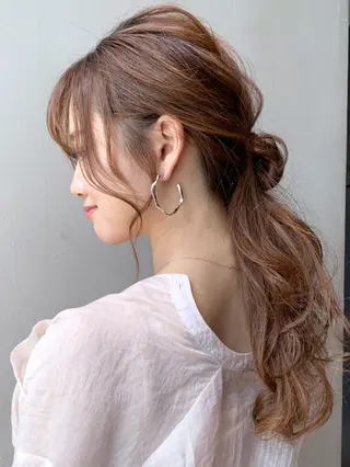 セミロング カラー パーマ ヘアアレンジ ITbyALBUM 下北沢店のヘアスタイル