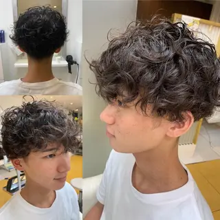 パーマ メンズ 柳川 玲也のヘアスタイル