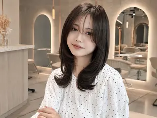 ミディアム カラー 🦋韓国風レイヤー/ 艶髪矯正🦋凛太郎のヘアスタイル