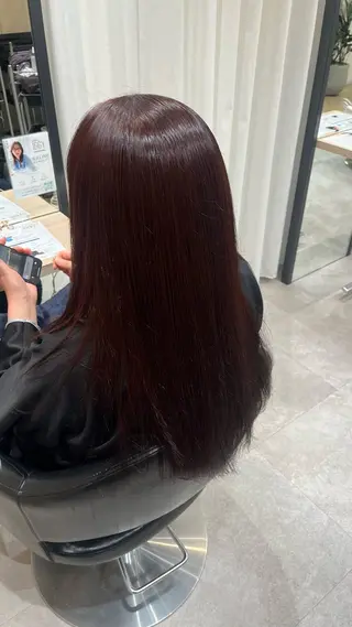 ロング カラー 竹内 日向のヘアスタイル
