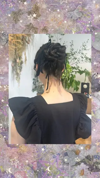 ロング ヘアアレンジ/艶 カラー/ASAHIのヘアスタイル