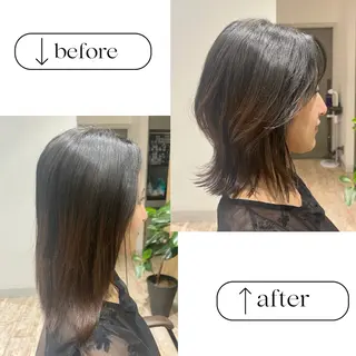 ミディアム 小顔似合わせカット/ レイヤー/maiのヘアスタイル
