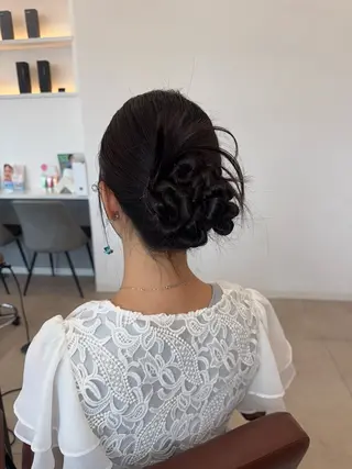 ロング ヘアアレンジ ヘアアレンジ/ 透明感カラー/まひろのヘアスタイル