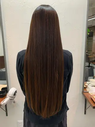 ロング カラー 三好 羽美のヘアスタイル