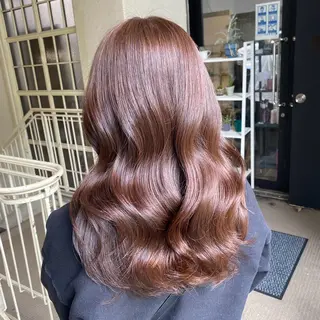 ロング カラー ヘアアレンジ 🌟🍒ハイトーン 韓国ヘア/ユウミのヘアスタイル