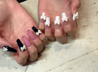 ネイル 韓国/ワンホン/長さ 出しつけ放題🎀のネイルデザイン