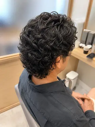 セミロング パーマ 久木原 ゆりのヘアスタイル