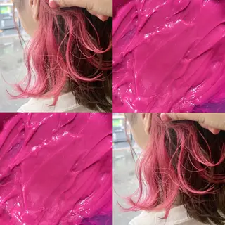 ミディアム カラー 色落ちまでキレイに！ ！女性サロンのヘアスタイル