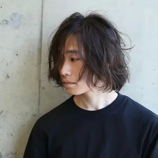 ミディアム 🟠soLo🟠染谷 駿介🟠髪質改善🟠のヘアスタイル