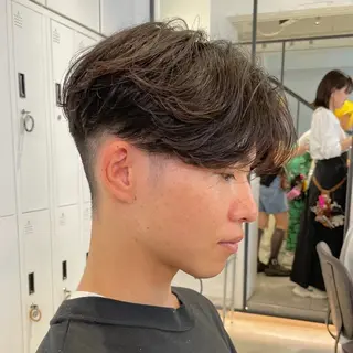 ショート メンズ ハイトーン/パーマ/ メンズ / 新宿🌐のヘアスタイル