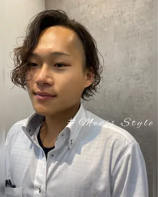 ミディアム パーマ メンズ 似合う髪型見つけます AYAKAのヘアスタイル