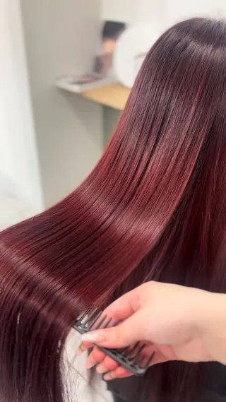 ロング 🎀暖色カラー🎀 韓国ヘア まなかのヘアスタイル
