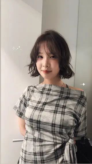 ショート パーマ saki｜透明カラー ドライパーマ.パーマのヘアスタイル