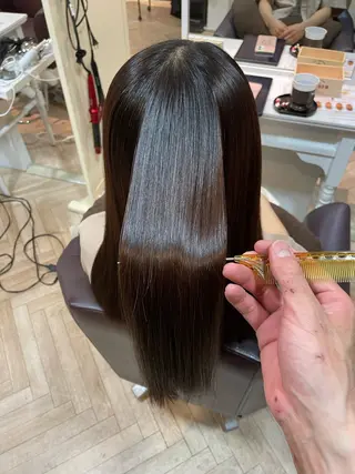 ロング パーマ 髪質改善美容師 個室サロン白金厚哉のヘアスタイル