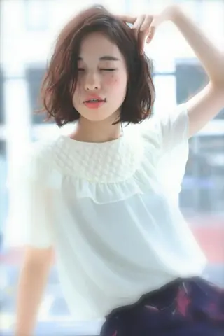ミディアム ショート セミロング パーマ カラー ヘアアレンジ マツエク・マツパ ネイル iplus　眉毛と まつげパーマ専門店のマツエク・マツパデザイン