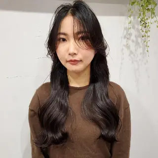 ロング カラー 韓国風レイヤーカット 上手く丁寧早い/マツのヘアスタイル