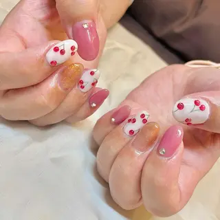 セミロング カラー パーマ ヘアアレンジ メンズ キッズ ネイル マツエク・マツパ アイブロウ el. by Aoのネイルデザイン
