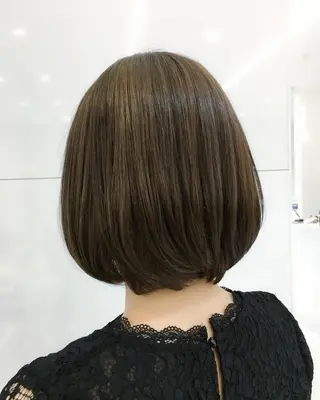ミディアム パーマ 趙 英来のヘアスタイル