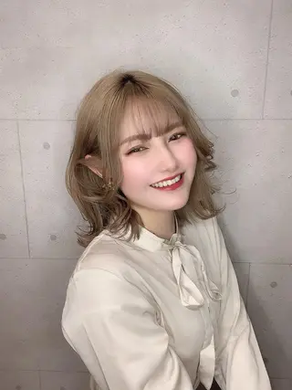 ミディアム 銀座メンズ専門🖤 叶奈々のヘアスタイル