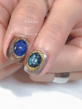 ミディアム ネイル Blowe ニュアンスのネイルデザイン