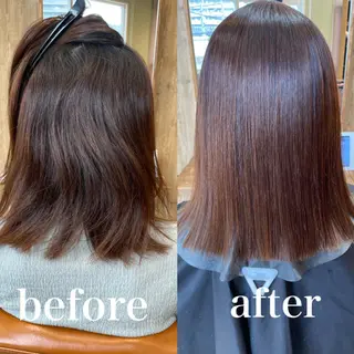 セミロング 縮毛矯正/髪質改善 主税巧一のヘアスタイル