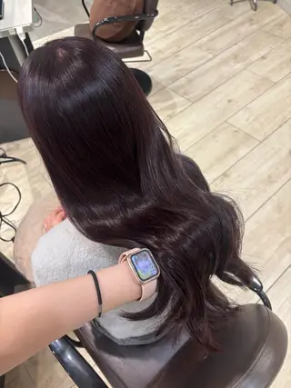 ロング カラー Kurumi🩶銀座 ピンクラベンダー🎀のヘアスタイル