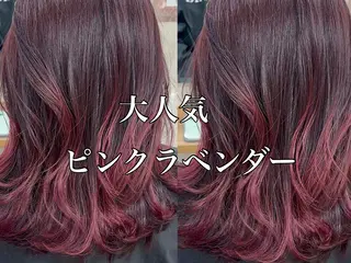 ミディアム カラー ブリーチなしダブル カラー縮毛矯正 下野のヘアスタイル