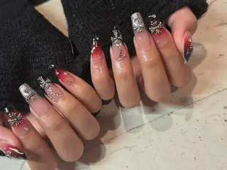 ネイル 韓国/ワンホン/長さ 出しつけ放題🎀のネイルデザイン