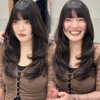 ロング 盛れる透明感カラー momokaのヘアスタイル