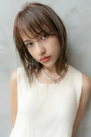 ミディアム カラー ヘアアレンジ メンズ キッズ Lisa 海外風スパイラルのヘアスタイル