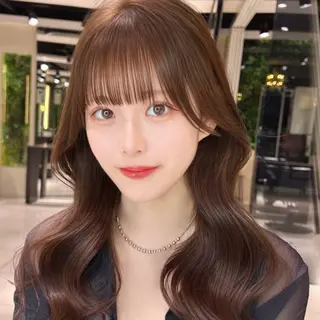 ロング カラー ゆあ🤎暖色系🍊 まつ毛パーマ👀🎀のヘアスタイル