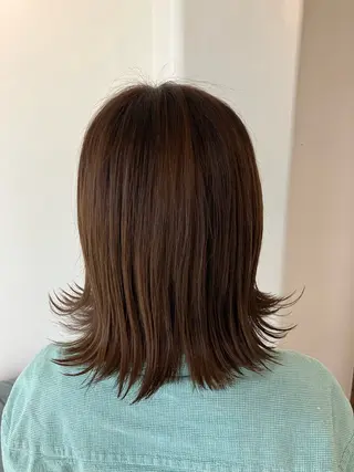 ミディアム カラー MASA/縮毛矯正 🌈酸性ストレートのヘアスタイル