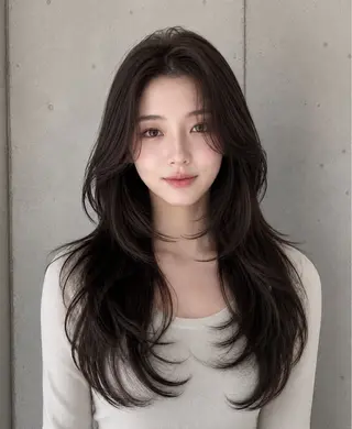 セミロング カラー ヘアアレンジ 🌫️大人韓国ヘア 🌫️naoyaのヘアスタイル