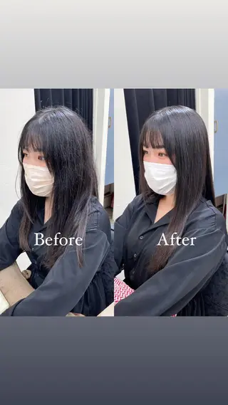 ロング カラー 水田吉亮/髪質改善/ 縮毛矯正/レイヤーのヘアスタイル