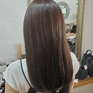 カラー ロング 韓国風レイヤーカット 上手く丁寧早い/マツのヘアスタイル