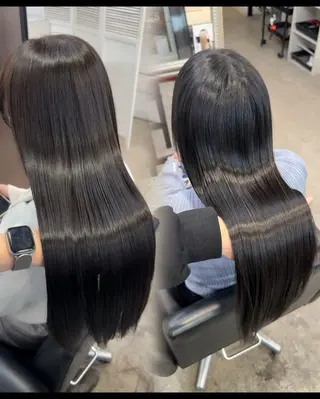 ロング カラー 縮毛矯正 髪質改善寺坂雄飛💐のヘアスタイル