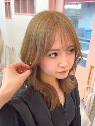 ミディアム カラー 韓国ヘア🎀マイカ| 新大久保のヘアスタイル