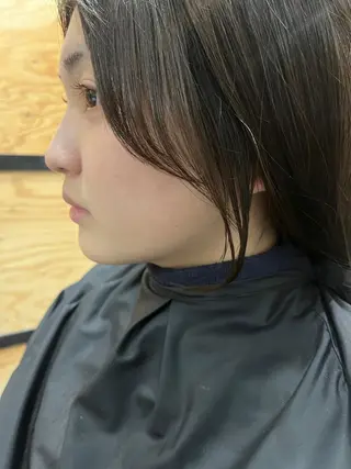 セミロング カラー パーマ ヘアアレンジ メンズ キッズ ネイル マツエク・マツパ アイブロウ 久木原 ゆりのヘアスタイル