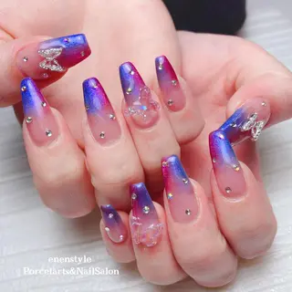 ミディアム ネイル 🐾enen style 🐾のネイルデザイン